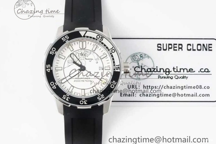 MIROTIME 0228 Premium Aquatimer Automatic SS RSF 1:1 Best Edition White Black Dial on Black Rubber Strap A 7067
